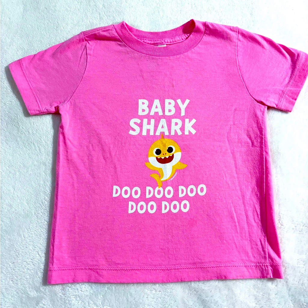 2t Baby Shark Tee Pink Shark Tee Toddler Shark Tee
